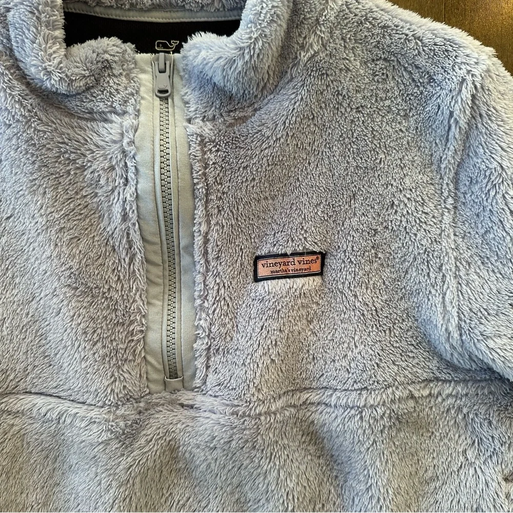 Vineyard Vines Girls Fleece 1/2 Zip Pullover Purple Cold Weather Comfort ‎ XL
